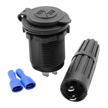 

DC 12-24V Motorcycle Sockets Power Adapter Plug Outlet Easily Installation Waterproof Car Auto Boat Personal Car Elements