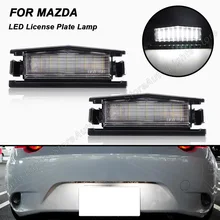 2Pc Pour 2016 2017 2018 2019 2020 2021 Mazda Mx 5 Miata 2016 2017 2018 2019 2020 2021 Mazda 2 LED Numéro De Plaque D'immatriculation Lumière Lampe 