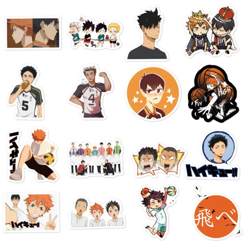 50 шт./компл. Haikyuu! Японские Аниме Стикеры для волейбола наклейки на гитару чемодан