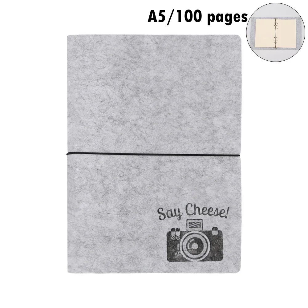 A5100 page(2) A5 A6 олень фетровый вкладыш блокнот войлочная оболочка ткань блокнот бумажный планировщик внутренняя страница кольцо Настольный бумажный держатель портативный дневник - Цвет: A5100 page(2)