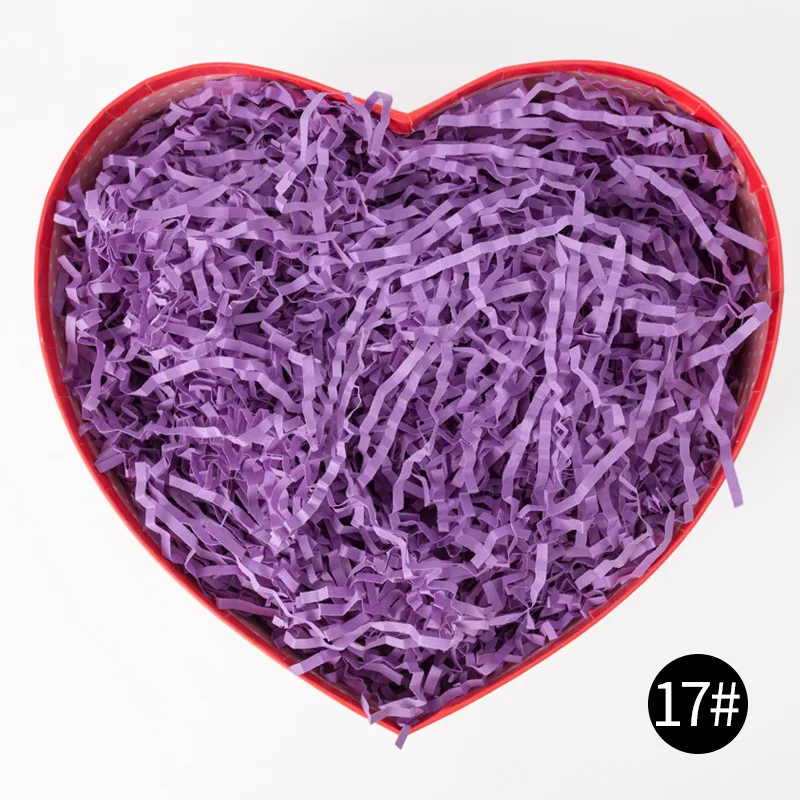 dark purple 50 г/100 г/500 г цветной измельченный бумажный наполнитель подарочной коробки для украшения свадьбы, дня рождения, вечеринки, сморщенная нарезанная упаковка, подарочная бумага - Цвет: dark purple