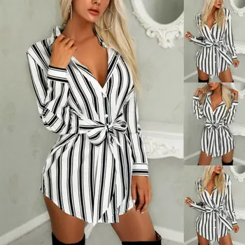 

Sexy Womens Fashion Long T-shirt Casual Party Mini Dress Blouse Tops Korean Elegant Shirt Dress Women Clothes Plus Size S-2XL