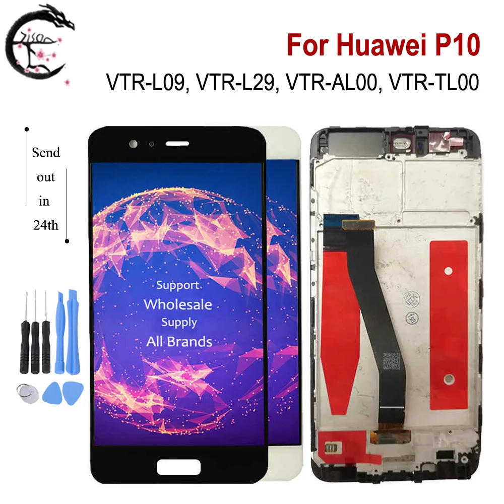 5.1 "Per Huawei P10 Lcd Con Cornice Vtr-L09 Vtr-L29 Display Lcd Touch Digitizer Assembly Per Huawei P10 Lcd Sostituzione