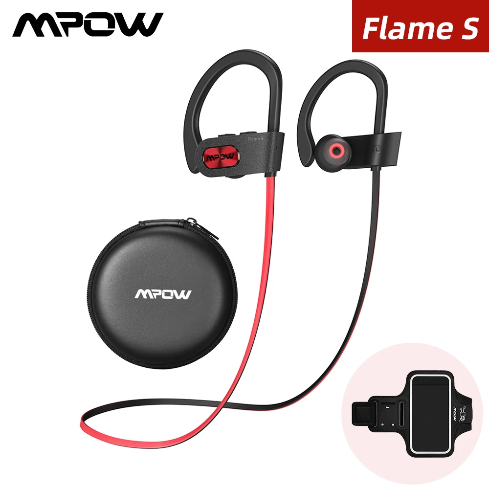 Mpow Flame S Wireless Bluetooth Headphones aptX HD Earphones Deep Bass Earbuds With IPX7 Waterproof 12Hrs Play Time For Running