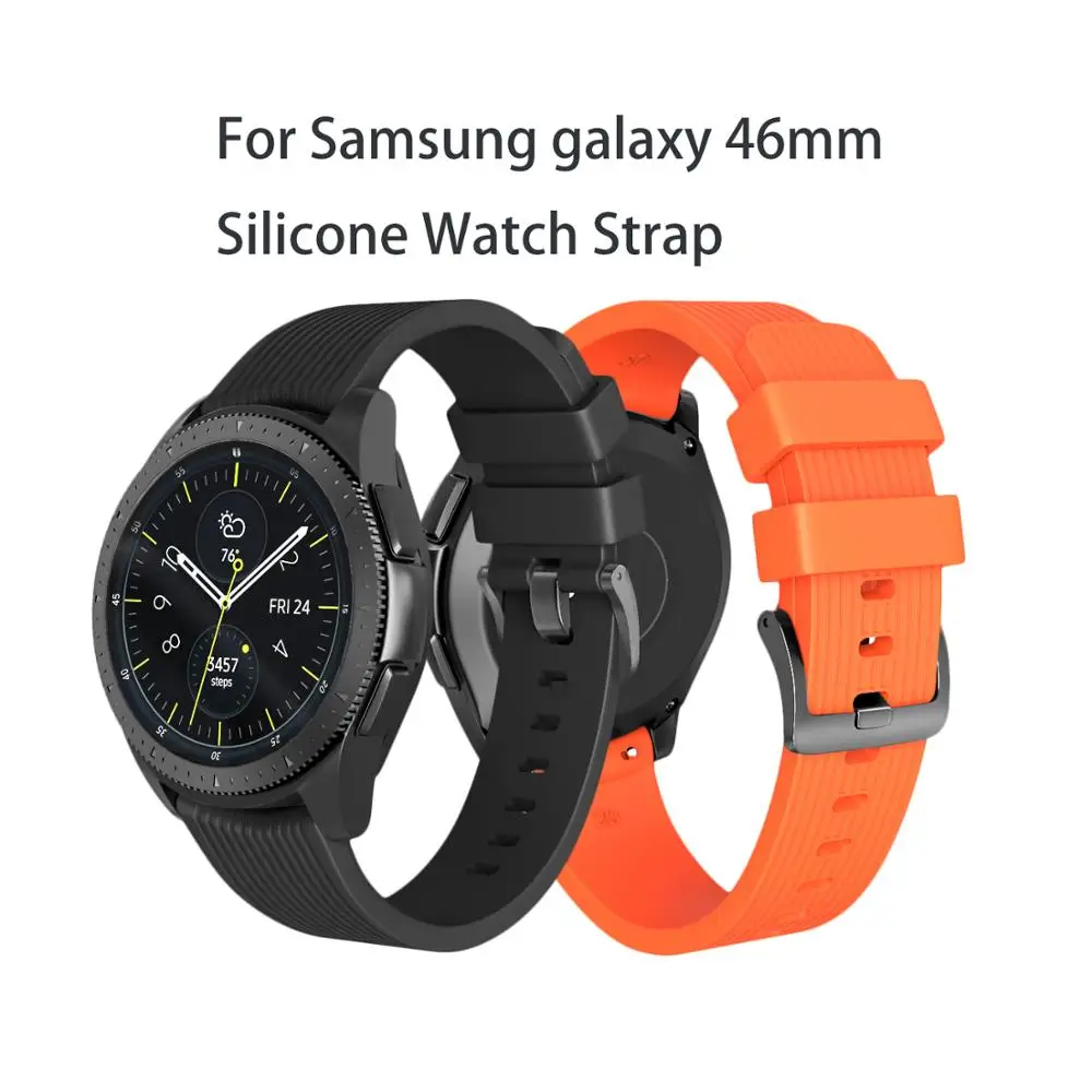 22 мм ширина для Samsung Gear S3 браслет мягкий силиконовый ремешок Galaxy 46 Frontier|Ремешки