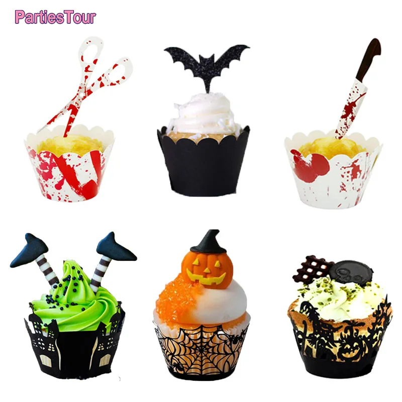 PRE-Cut Halloween Vampire & Bats Edible Cupcake Toppers/Cake Decorations Pack of 12 