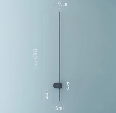 Style B 100CM Минималистичные Настенные светильники из алюминия для гостиной, спальни, комнаты, линейный настенный светильник для кухни, коридора, прохода, светодиодный настенный светильник - Цвет абажура: Style B 100CM