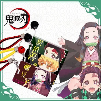 

Anime Demon Slayer: Kimetsu No Yaiba Kamado Tanjirou Cosplay Student Bus Room Card Holder Cover Case Cosplay Gift Pendant