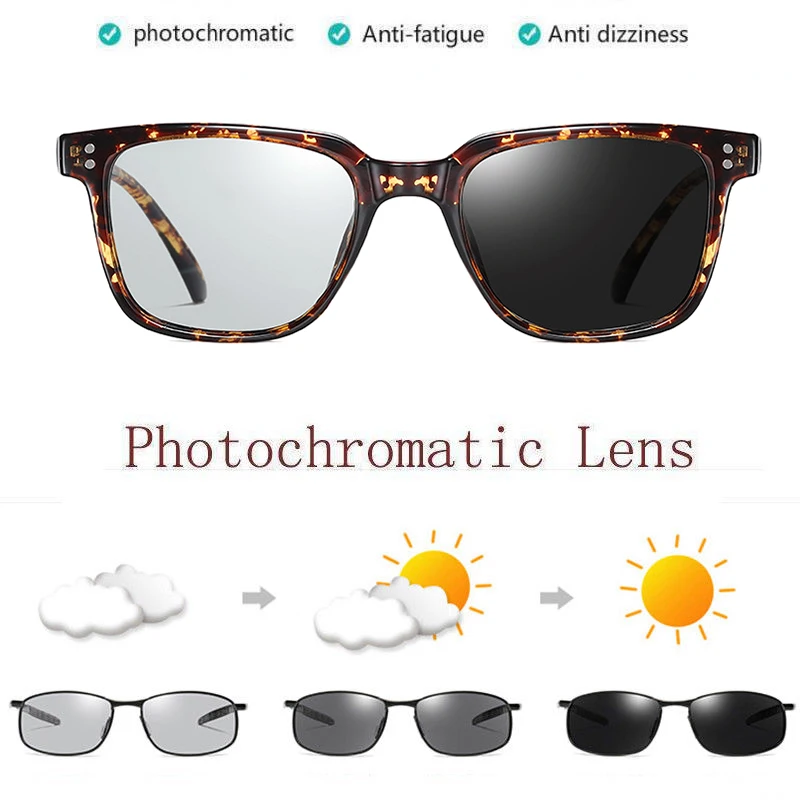Leopard Мужские Поляризованные Фотохроматические солнцезащитные очки для женщин, для спорта на открытом воздухе, пилота, вождения, рыбалки, переход, хамелеон, фотохромные линзы - Цвет линз: Leopard