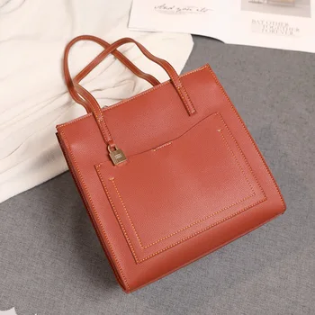 

Fashion female tote shoulder bag women's genuine leather handbags ladies high quality hand bags for women Famous Brand 2020 K32