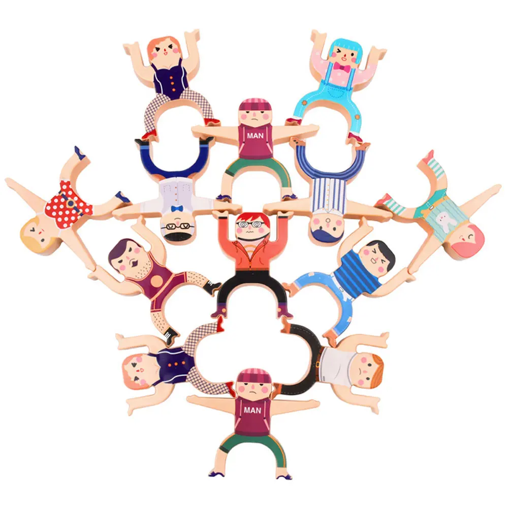 

12pcs Hercules Balance Blocks Children Stacking High Building Blocks Toys Parent-Children Interactive Educational Toys Gifts