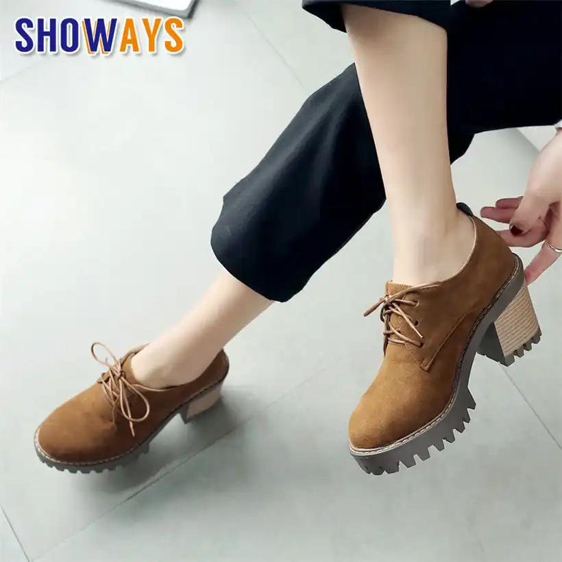 block heel brogues ladies