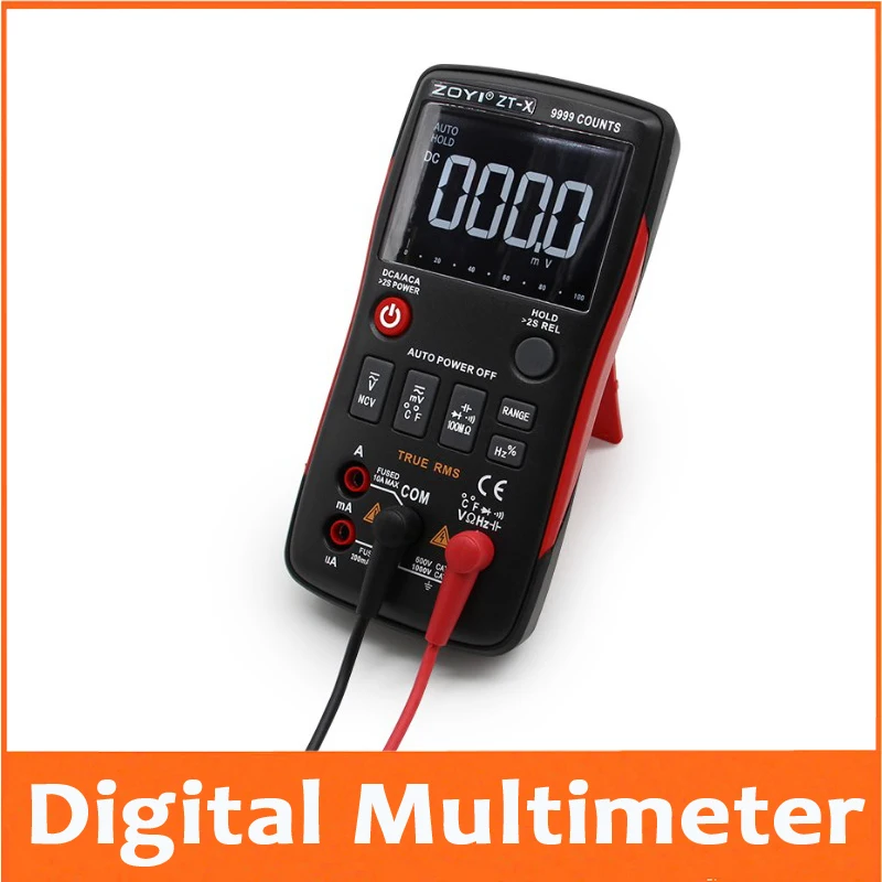 

True-RMS AUTO Range Digital Multimeter AC/DC Voltmeter Ammeter 9999 counts NCV HOLD LCD backlight display like RM409B