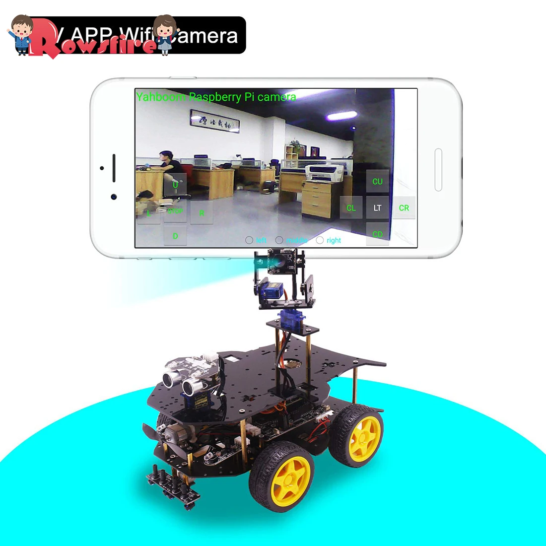  Bluetooth Ultimate Starter Kit Programmable Smart Robot Car With Camera 4WD Electronics Education D