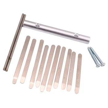 

10-Notes Kalimba Finger Percussion Replacement Steel Keys DIY Easy to Install and Learn Replacement of The Musical Key of The Ka