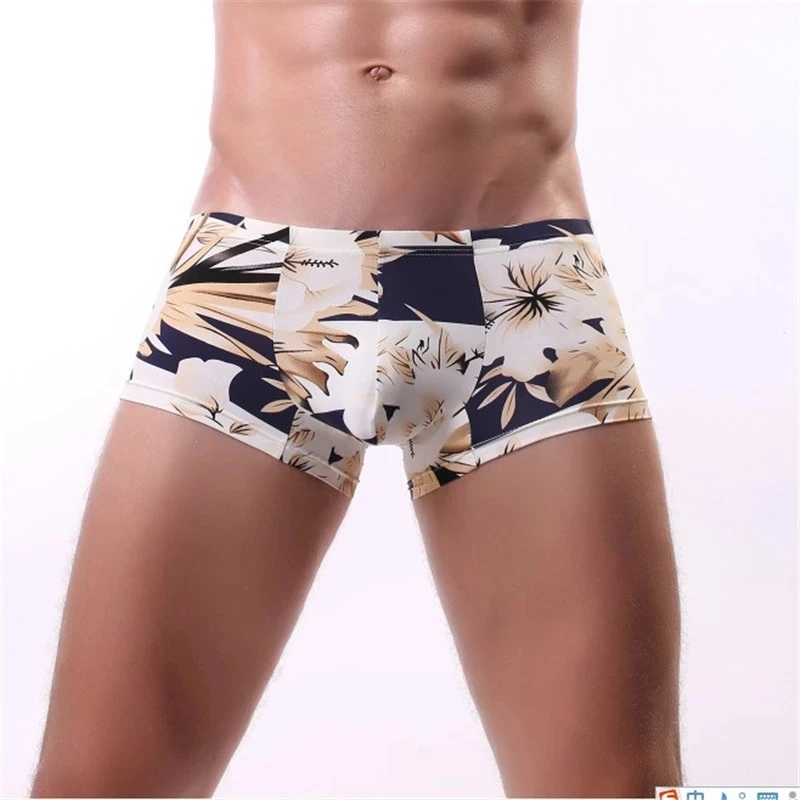

Men's Underwear Ice Silk Summer Seamless Underpants Male Pants Boxer Man Casual Plus Size Underwear Men Panties 2019