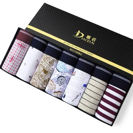 TEXIWAS 7PCS/lot Brand Underwear Men Boxer XXXL Breathable Summer Modal Cotton Trunk Shorts Youth Ice Silk Panties - Цвет: 14