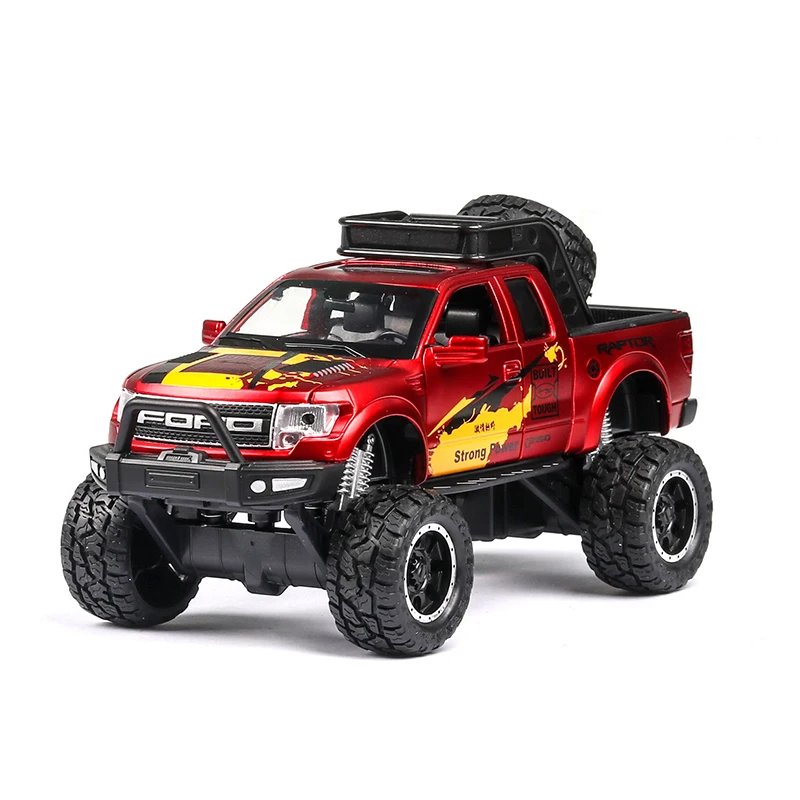 1:32, Ford Raptor F150, пикап, сплав, модель автомобиля, оттягивается, литая под давлением, Игрушечная машина, модель автомобиля, подарок, игрушки для детей, день рождения - Цвет: No Original Box