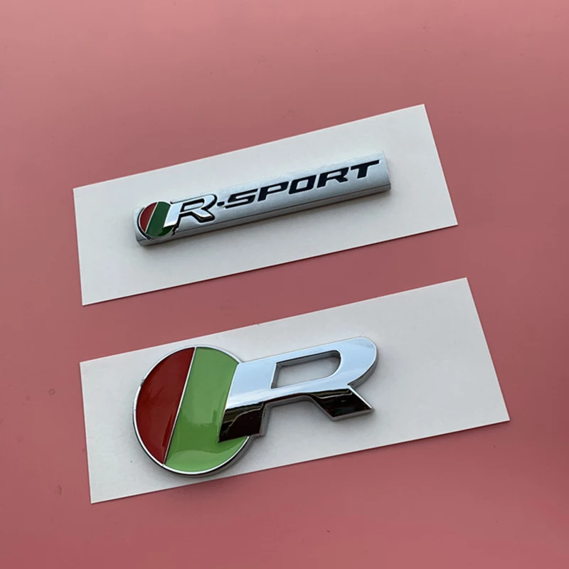 RS Зеленый Красный значок R-Sport Bar Эмблема для Jaguar XE F-PACE крыло багажник автомобиля Стайлинг переоборудование спортивный автомобиль Высокая производительность стикер