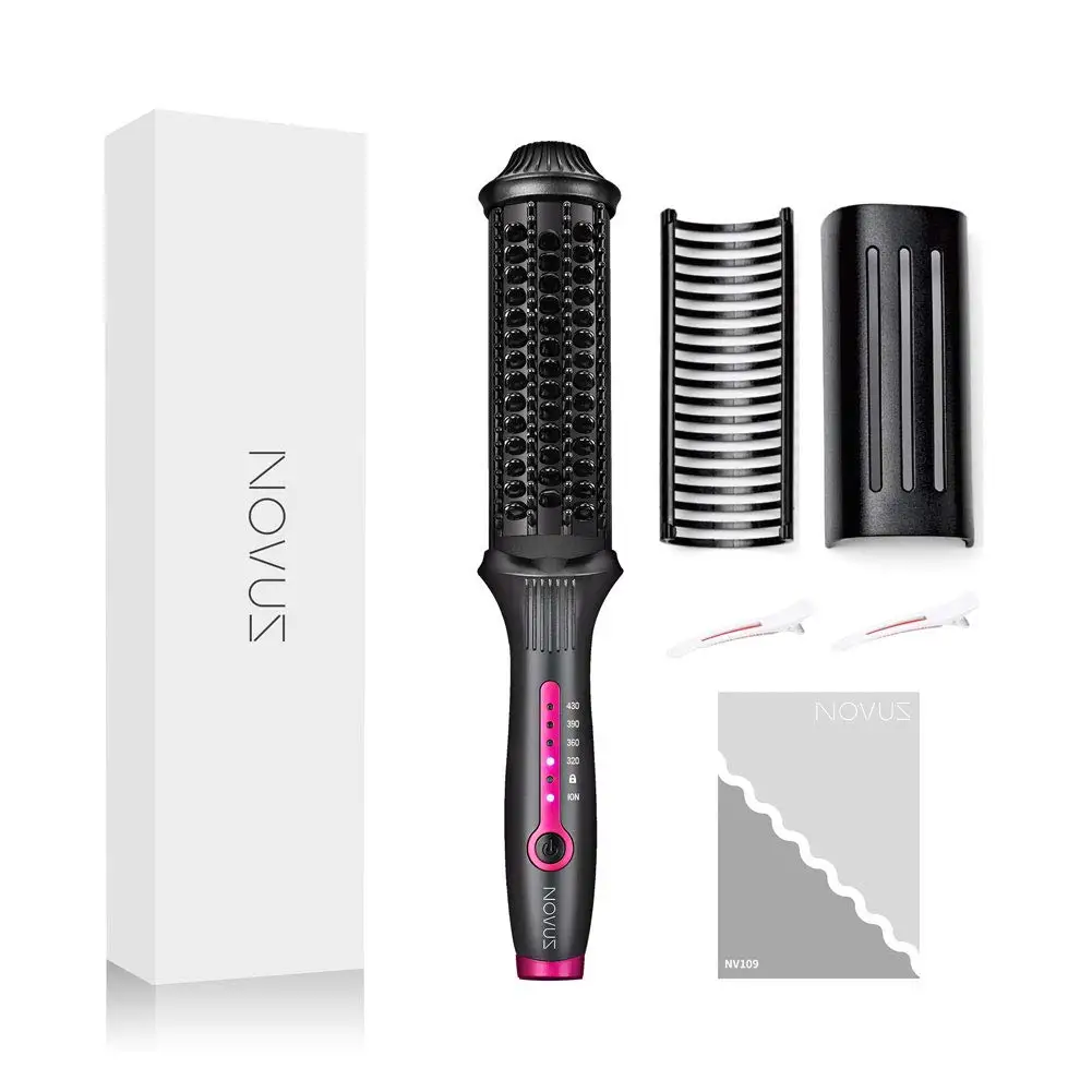 Aquecimento em Linha Escova de Cabelo Portátil sem Fio Ferir o Cabelo Reta Rápido Estilo Plana Ferro Alisamento Pente Quente Não 9 Computers & Electronics