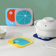 Милые вещи серии жизни теплоизоляционная прокладка круглые подставки поддон коврик Горячий коврик силиконовый Нескользящий Резиновый коврик для стола