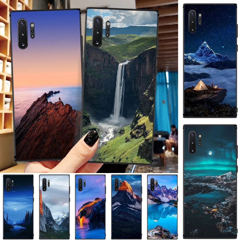 

OFFeier Canyon View Bling Cute Phone Case For Samsung Note4 5 7 8 9 10 Note10 Pro M10 20 30