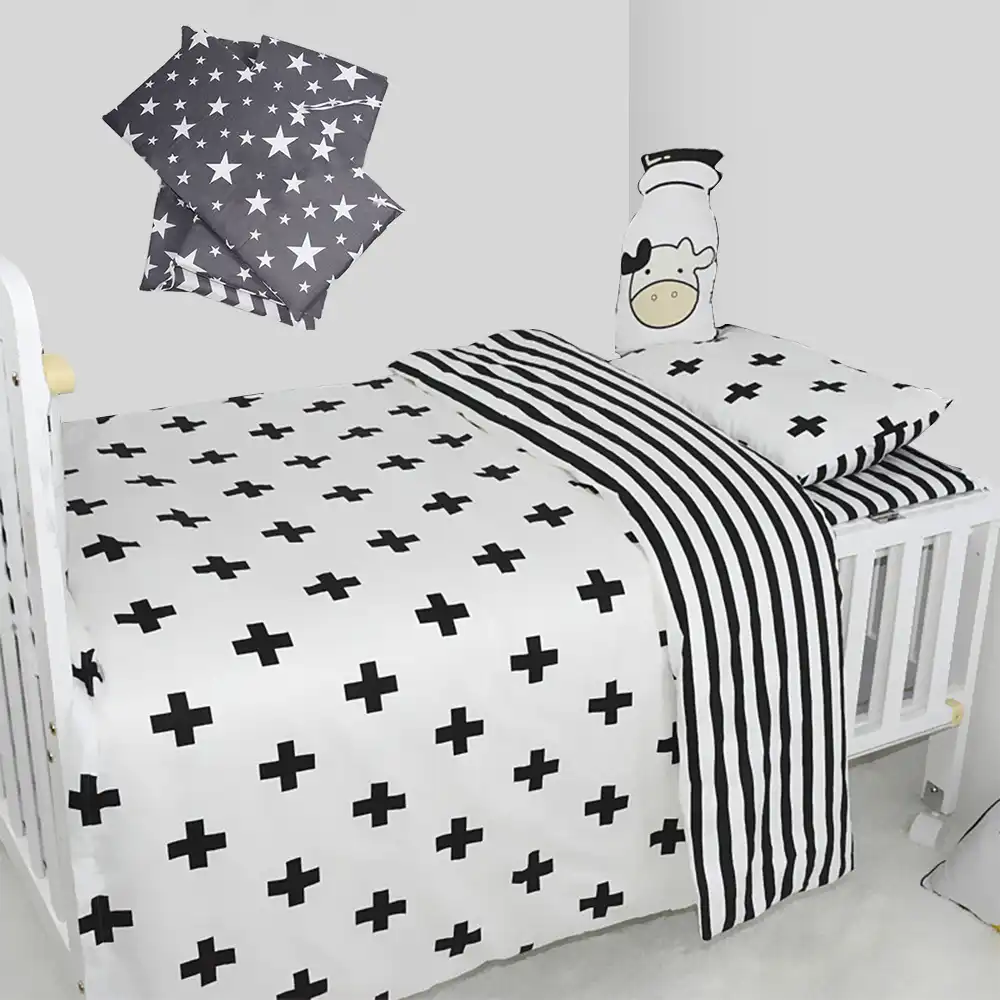 monochrome cot bed duvet cover