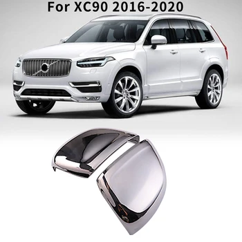 

1 Pair Chrome Rear View Side Mirror Cover Caps for Volvo XC90 2016-2020