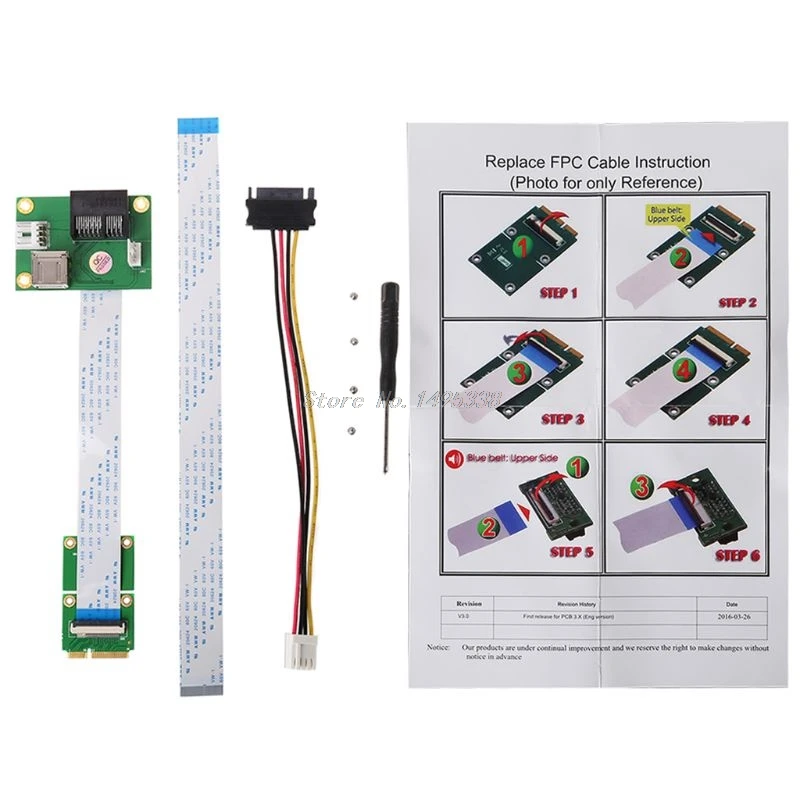 Мини PCIE к PCI-E Express X1+ USB Riser Card с FFC кабелем высокоскоростной DIY 90 градусов слот и Прямая поставка