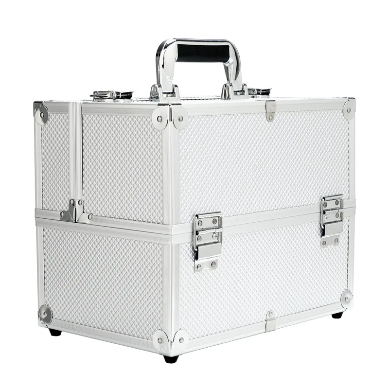 

Profession Top Grade Munsu Makeup Cosmetics Case Manicure Beauty Eyelashes Aluminium Alloy Multilayer Portable Toolkit Portable