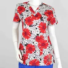 Hennar медицинские скрабы для кормящих женщин скрабы медсестры медицинская Униформа медицинский пункт mujer Скраб Топы