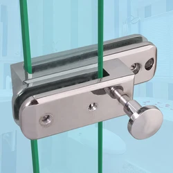 Glass hardwareFrameless shower room sliding door Lock/bolt/Doorstop,for glass thick 10mm,or Screen partition door