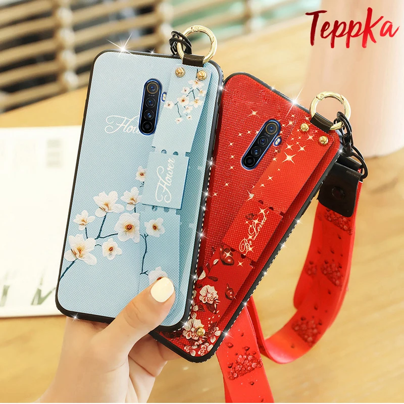 Чехол Teppka для Realme X2 Pro блестящий ремешок браслет кронштейн чехол OPPO Coques |