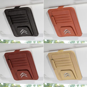 

Car Styling Car Sun Visor Clip for Sun Glasses Credit Card Pen Holder function Storage Bag for Citroen C3 C4 C5 Accessories
