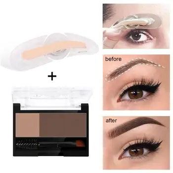 

Double Color Eyebrow Powder Long Lasting Natural Enhancers Eye Brows Shadow Make Up Brow Powder Eye Brow Stamp