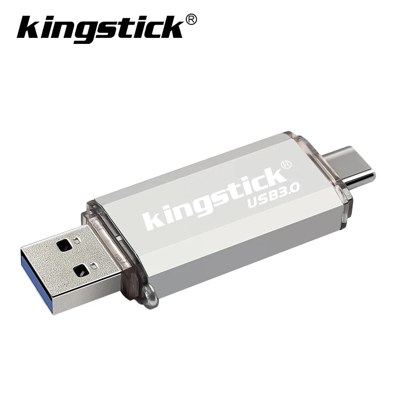 Новейший USB 3,0 Тип C Флешка 16 ГБ 32 ГБ 64 ГБ USB флеш-накопитель 128 ГБ флеш-накопитель 1 ТБ флеш-накопитель usb для устройства type-C карта памяти - Цвет: Silver