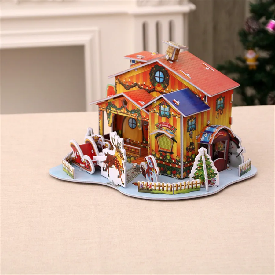 2 Рождественский дом DIY рождественские украшения для дома Navidad рождественское Рождество орнамент Новогодний детский подарок - Цвет: 2