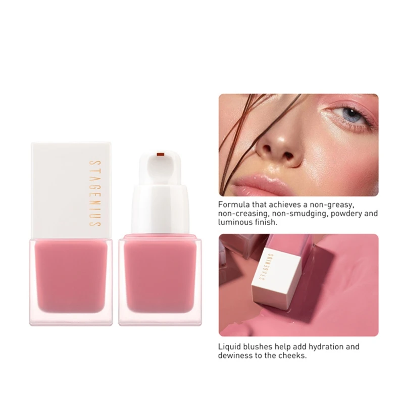 

STAGENIUS Liquid Blushes Long Lasting Blush Makeup Waterproof Cheek Face Blusher Brighten Skin Color Blusher
