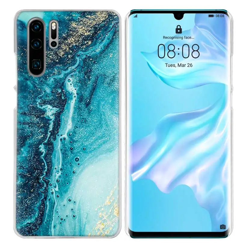 Жесткий чехол для huawei P30 P20 P10 mate 30 20 10 Nova 5 5i Pro Lite P Smart Z Plus волны океана воды света рефракцио - Цвет: 06