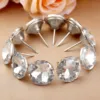 10x Diamond Crystal Glass Upholstery Sofa Headboard Buttons Upholstery Nails Button Tacks Studs Pins 16/25/30mm Sofa Wall Decor 1