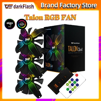 

Aigo darkFlash RGB Fan 3pieces 120mm PC Fan AURA SYNC RGB Control Aura PC Fan Remote Controller Computer Cooling Fan case fans