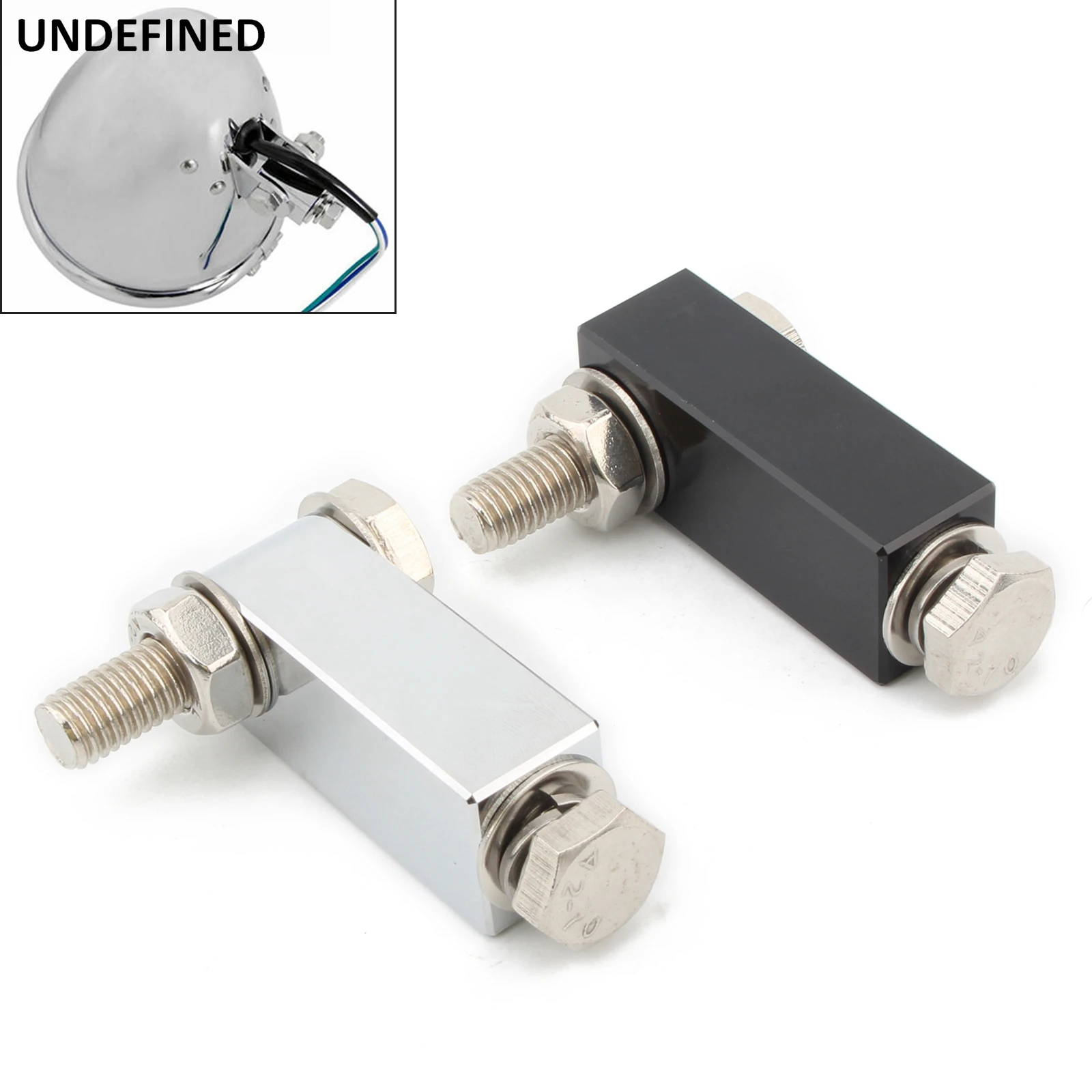 Universal Motorcycle Black CNC Aluminum Headlight Headlamp Mount