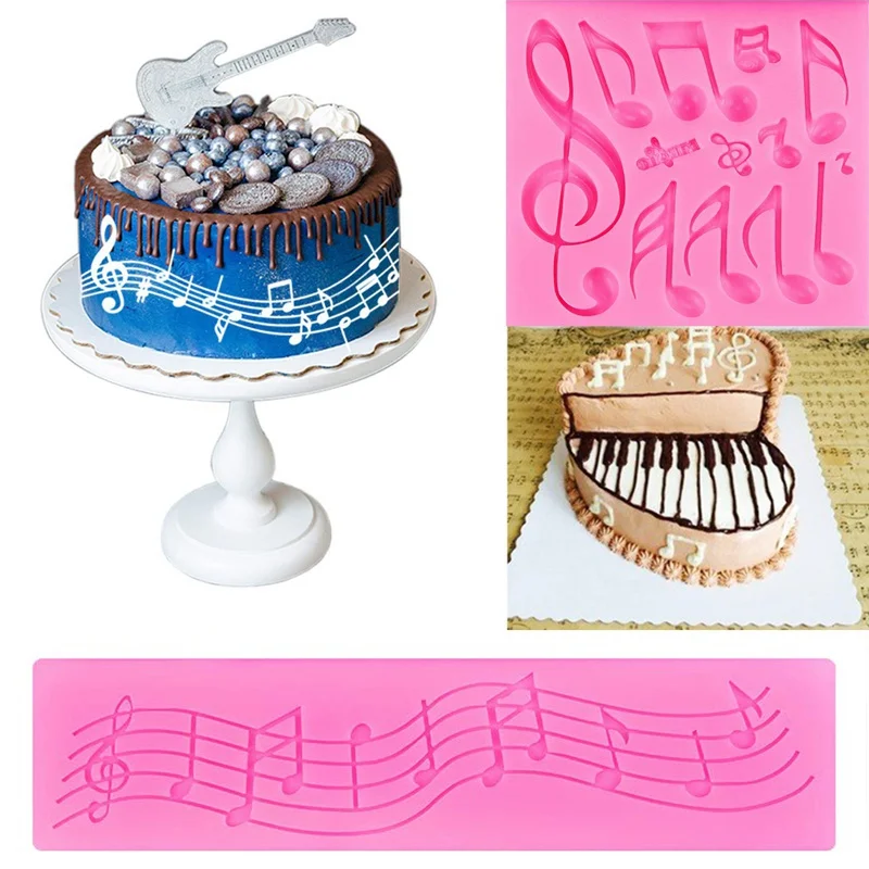 

Music Notes Shape Silicone Mold For Fondant Cake Mold Bakware Tools Soap Mold Sugar Tool Kitchen Pastry Baking Tools