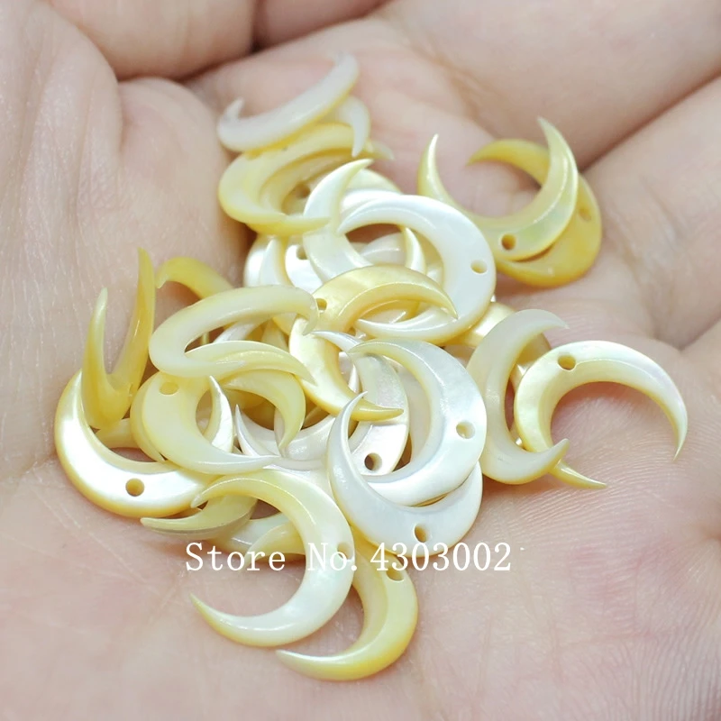 100pcs/lot 11x12mm Natural Moon Cabochon Mother of Pearl shell for DIY Jewelry Shell For Earrings |