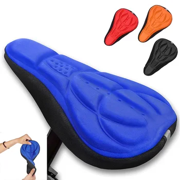 

MTB Mountain Bike Cycling Thickened Extra Comfort Ultra Soft Silicone 3D Gel Pad Cushion Cover Bicycle Saddle Seat 4 Colors D30
