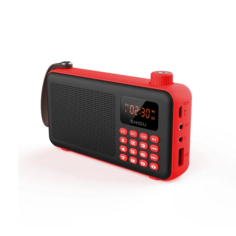 Shidu S155 FM Receiver Bluetooth Speaker U Disk TF Card MP3 Radio Portable Music Player Louderspeaker | Электроника