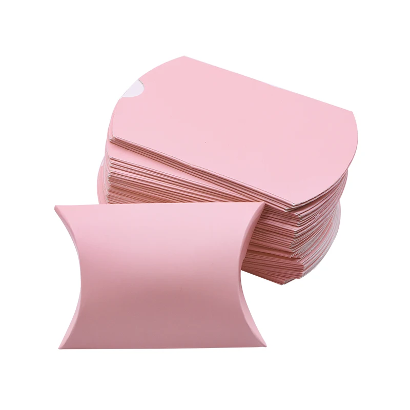 10/20/30Pcs Pillow Candy Box Kraft Paper Christmas Gift Packaging Boxes Candy Bags Wedding Favors Birthday Party Decorations