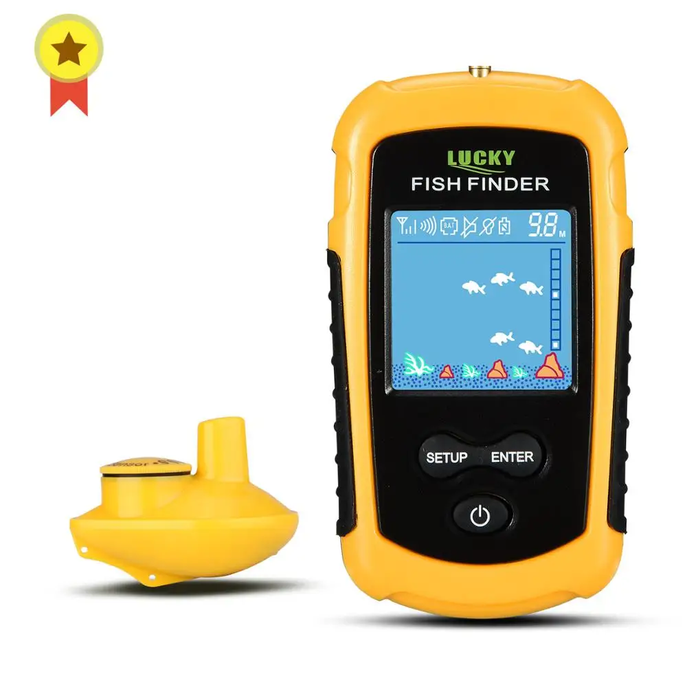 Портативный эхолот LUCKY FFCW1108 1 и FFW1108 беспроводной для поиска рыбы на глубине