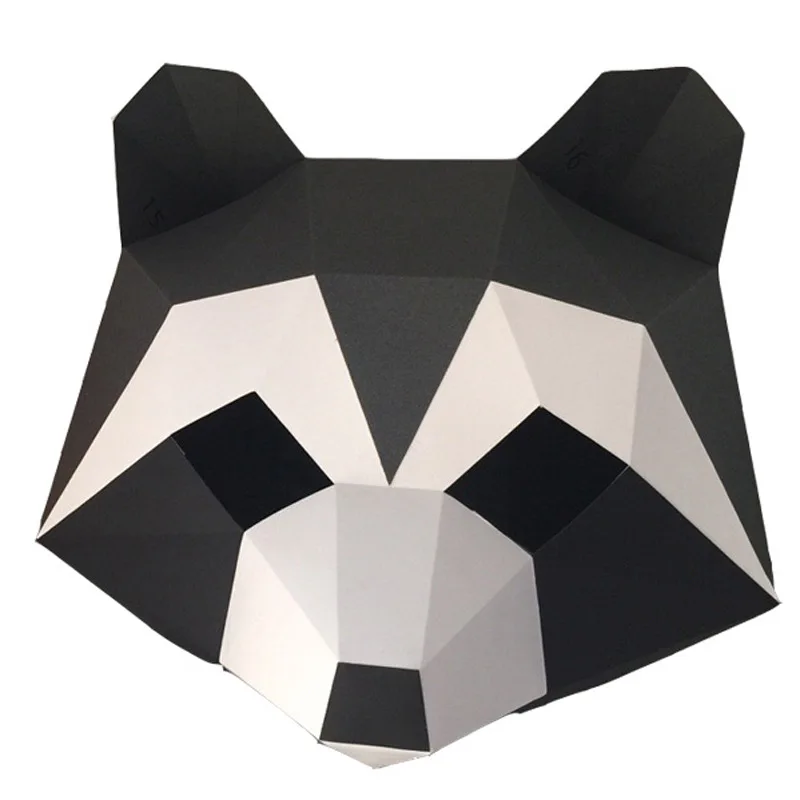 

3D Paper Mask Leopard Cat DIY Mask Cosplay Christmas Costume Adult Children Cardboard Breathable Halloween Party Funny Masks
