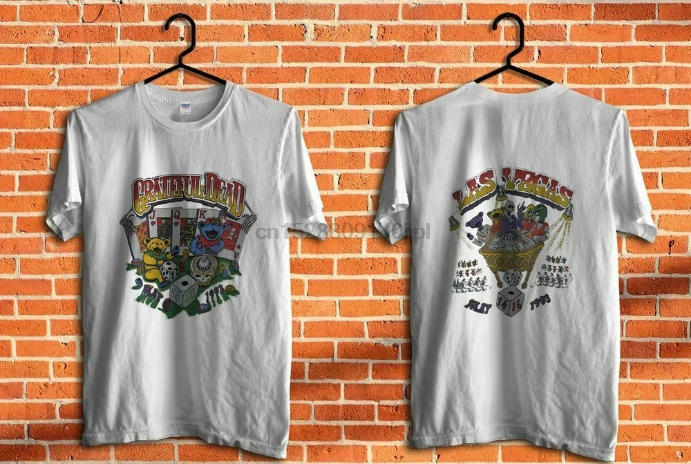 New Rare 1993 Grateful Dead Las Vegas Garcia Bear Tour Concert T Shirt Reprint |